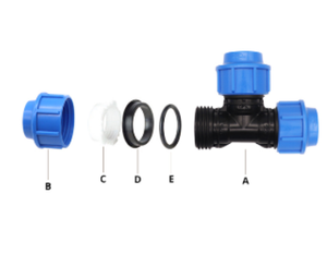 ข้อต่อและท่อต่อ HDPE แบบสามทาง - Product Image 2