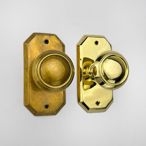 Regency Unlacquered <b>Brass</b> Dummy <b>Door</b> <b>Knob</b> <b>Antique</b> Style Decorative Non Turning Handle Classic Architectural Hardware - Product Image 3