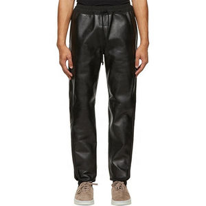 Pantalon décontracté en cuir argenté pour homme, taille mi-haute, respirant, léger, extensible, avec rivets, style hiver, fermeture éclair, multi-poches - Product Image 5