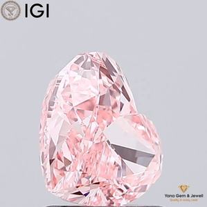 เพชร CVD ผลิตในห้องปฏิบัติการ น้ำหนัก 1.50 กะรัต รูปทรงหัวใจ ได้รับการรับรองจาก IGI สีชมพูสดใสพิเศษ ความสะอาดระดับ VVS2 เหมาะสำหรับจี้แบบโซลิแทร์สุดหรู - Product Image 3