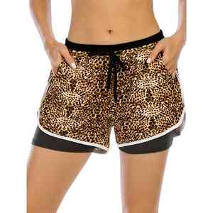 Short de course pour femme à taille haute, respirant, élastique, léger, séchage rapide, en tissu d'été, par sublimation, idéal pour l'entraînement et le fitness - Product Image 1