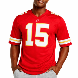 Camiseta de fútbol americano de malla para hombre, estilo oversize Y2K, ropa deportiva, uniforme de equipo personalizado, producción a granel, proveedor OEM ODM - Product Image 1