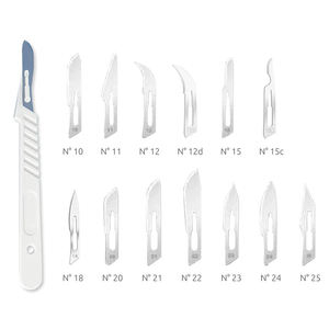 Lames de scalpel manuelles stérilisées en acier inoxydable, taille 11, lame micro-chirurgicale certifiée CE - Product Image 5