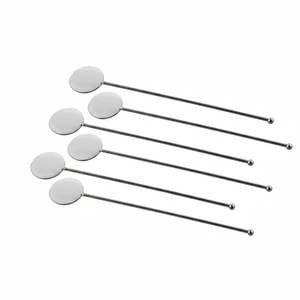 Cuchara coctelera de acero inoxidable, cuchara de barra con patrón en espiral, cubiertos para revolver jugo y cócteles, juego de vajilla esencial - Product Image 1