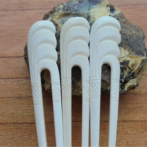 Épingle à cheveux en os pour cheveux épais |   Bâtonnet à cheveux artisanal robuste - Product Image 1