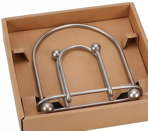 Porte-serviettes en fil d'acier inoxydable avec un élégant dessus en petite boule, parfait pour la maison et la cuisine d'hôtel, porte-mouchoirs de table - Product Image 6