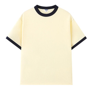 Camiseta de algodón puro con cuello redondo para mujer, novedad 2026, top de manga corta con logo personalizado, top de punto a rayas con hombros descubiertos, camisa de otoño. - Product Image 6