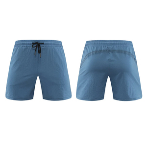 Short de bain pour homme, noir, à séchage rapide, avec cordon de serrage, taille mi-haute, tricoté géométrique, 100% polyester, avec poches, pour la plage et le surf - Product Image 4