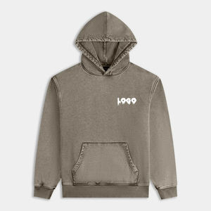Sudadera con capucha de algodón de 400 g/m² para hombre, estilo streetwear, lavado ácido, con logo personalizado, colección de ropa streetwear al por mayor. - Product Image 1