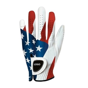 Gants de golf unisexes personnalisés OEM ODM, en cuir d'agneau Cabretta véritable blanc, antidérapants, respirants, pour adultes, avec fermeture auto-agrippante. - Product Image 2