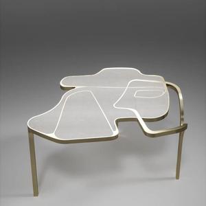 Mesa auxiliar moderna de metal plateado, estilo moderno, para sala de estar, decorativa, para el hogar. - Product Image 5