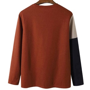 Sudadera de invierno personalizada con panel bordado frontal, de felpa francesa de algodón multicolor, cuello redondo OEM - Product Image 2