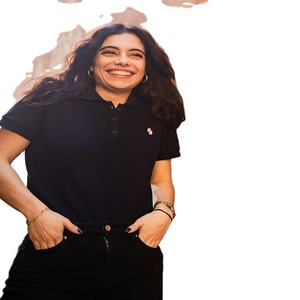 Camiseta Polo de algodón para mujer, Top gráfico personalizado con cuello regular, patrón 3D, Material de Cachemira vaquera, atuendo femenino 100% algodón - Product Image 3