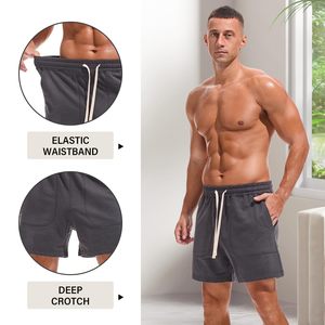 Pantalones Cortos Deportivos Personalizados con Logotipo OEM, Pantalones Cortos de Gimnasio, Ropa Deportiva, Felpa Francesa 100% Algodón, Pantalones Cortos Deportivos para Correr para Hombre - Product Image 3