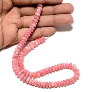 Perles rondes lisses en rhodochrosite, perles de pierres précieuses en rhodochrosite rose naturelle, brin de perles pour la création de bijoux DIY - Product Image 4