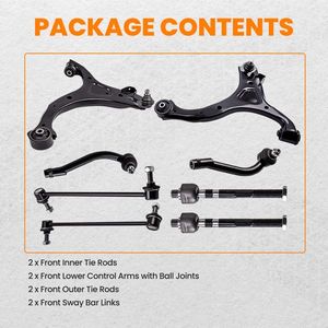 8 Pcs Front Lower Control Arms for Kia Sorento 2011 2013 Left & Right Model K621686 - Product Image 3