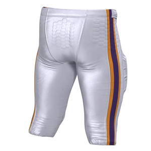 Mens Black Purple Green Gradient Geometric Padded American Football Pants Sublimated <b>Athletic</b> Practice Game Wear sportswear mens - Product Image 4