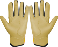 Gants de frappe de baseball en cuir de chèvre de qualité supérieure, fermeture à boucle, tailles et couleurs personnalisables, design antidérapant durable, Adiha Impex