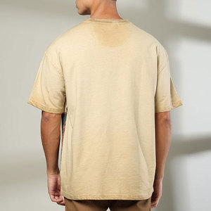 T-shirt en jersey de coton surdimensionné pour homme, col rond, manches courtes, style décontracté avec imprimé, coupe respirante - Product Image 2