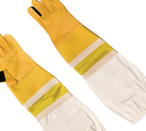 Professional Ventilated Beekeeping <b>Gloves</b> Goatskin Leather Mesh Sleeve Full Finger Touchscreen Compatible Unisex Outdoor Use - Product Image 4