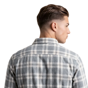 Gray <b>White</b> Plaid Men <b>Flannel</b> Shirt Long Sleeve Button Down Checkered Casual Shirt Soft Brushed Fabric Everyday Streetwear - Product Image 4