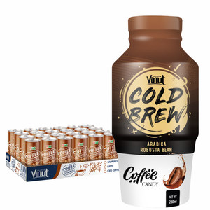Boisson à café infusée à froid 280ml - VINUT Vietnam, grains d'arabica et de robusta, sans OGM, sans produits laitiers, sans gluten, marque privée, sans Sam - Product Image 1