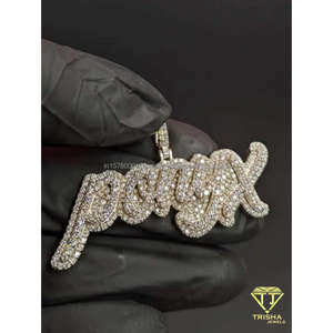 Custom <b>Name</b> <b>Necklace</b> Lab Grown Diamond Iced Out Hip Hop Pendant Luxury Jewelry Gift - Product Image 1