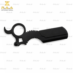Rasoir professionnel à lame simple en acier inoxydable pour hommes, noir mat, avec anneau de maintien, qualité supérieure - Product Image 4