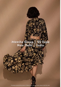 Ensemble coordonné imprimé floral pour femme – Haut court à nouer à col en V et jupe longue asymétrique – Ensemble deux pièces – Assortiment - Product Image 2