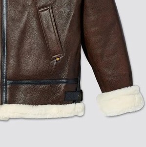 Genuine Leather <b>Pilot</b> Bomber Aviator <b>Jacket</b> Luxury Winter Coat Custom Private Label Sample Service Available Today - Product Image 5