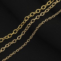 Chaîne en filigrane plaquée or 14 carats GC058, chaîne résistante au ternissement pour la fabrication de bijoux