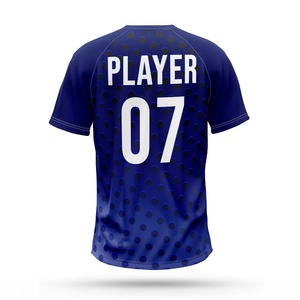 Camiseta de Béisbol Unisex de Manga Corta con Estampado Sublimado, Antibacteriana, que Absorbe la Humedad, Mezcla de Poliéster/Algodón, Corte Regular para Adultos - Product Image 3