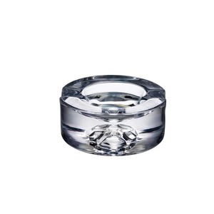 Round <b>Glass</b> Desktop Ashtray Minimalist Design Clear Crystal <b>Smoke</b> Holder - Product Image 1