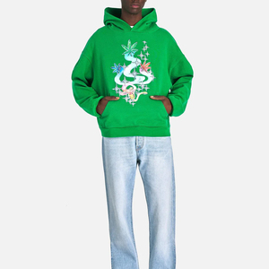 Sweat-shirts à capuche vierges personnalisés pour hommes, taille US, en coton-polyester, style vintage, décontractés pour l'hiver, fournisseur, nouvelle couleur verte - Product Image 4
