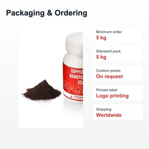 Nanopoudre d'oxyde de cuivre de qualité supérieure 99,9% CuO Nanoparticules 30-70 nm pour matériaux d'énergie solaire Pack de 5 kg - Product Image 4
