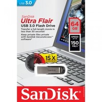 SanDisk Ultra Flair Flash Drive USB asli, Flash Drive USB dengan bahan plastik tahan lama 16GB 32GB 64GB kartu memori
