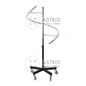 Moderno Organizador de Pelucas Desmontable de Acero Inoxidable, Exhibidor en Espiral para Extensiones de Cabello y Ropa para Tiendas - Product Image 4