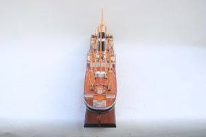 Modèle de navire de guerre en bois Cordillera fait main en acier inoxydable - Réplique réduite de navire naval à vapeur vintage pour la décoration de la maison ou du bureau - Product Image 2