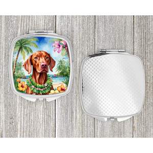 Vizsla Luau espejo de maquillaje de viaje compacto para mujeres niñas espejo de bolsillo decorativo plegable de mano regalo - Product Image 4