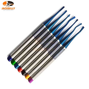 Kit d'élévateurs luxateurs dentaires PDL à pointe micro-serrillée, en acier inoxydable bleu, pour extraction dentaire, instrument chirurgical de qualité supérieure - Product Image 4