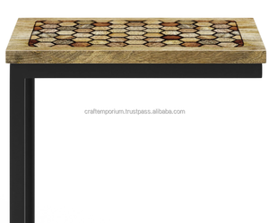 Taburetes de metal fundido exquisitos hechos a mano por expertos con superficies de mármol para salas de estar, dormitorios, hoteles - Product Image 2