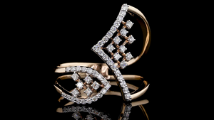 Designer Open Style 14K Gold Lab Grown Diamond <b>Ring</b> | IGI Certified Elegant Party Wear <b>Statement</b> <b>Ring</b> for Women - Product Image 4