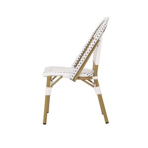 <b>Outdoor</b> Garden Furniture Modern Rattan Dining <b>Chair</b> Farmhouse Style Patio Restaurant <b>Stackable</b> <b>Outdoor</b> Bistro <b>Chairs</b> - Product Image 3