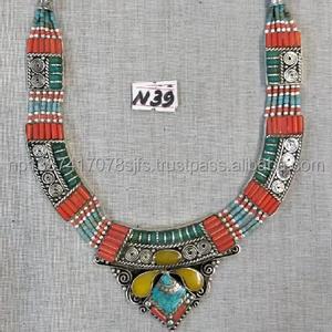 Moda Metal Coral Rojo Colgante Collares - Product Image 2