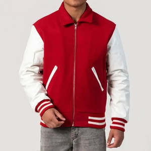 2026 Wholesale Custom latest designs Long Sleeve Winter <b>Jacket</b> <b>Plain</b> Blank <b>Varsity</b> Letterman <b>Jacket</b> for men - Product Image 1