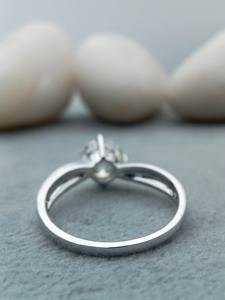Bague de fiançailles classique pour femme en or massif 14K avec diamant solitaire de 2 carats, certifié VVS, cultivé en laboratoire, pour IGI - Product Image 5