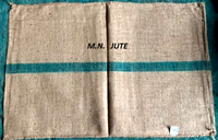 Toile textile biodégradable 100 % fibre de jute, 43''x29'', avec cordon de serrage, impression sérigraphique personnalisée, taille standard agricole