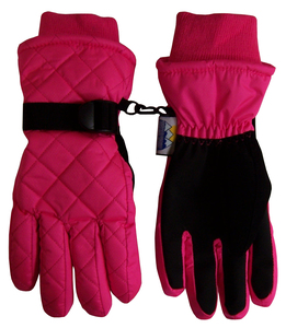 Gants de ski imperméables en polyester à doigts entiers, isolés thermiquement, avec fermeture auto-agrippante, pour l'hiver, unisexes, orange, noir, rose, rouge, bleu - Product Image 5