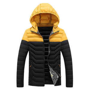 Mens Puffer Jackets Man Jackets Custom Color Hooded <b>Lightweight</b> Wholesale Bubble Filled Quilted Polyester Logo Patch Puffer - Product Image 5