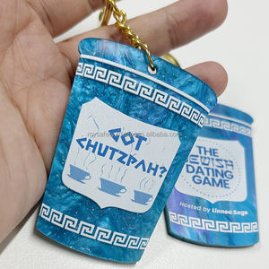 Llavero Personalizado de Moda con Forma de Diamante de Acrílico Vintage, para Hotel o Motel, con MOQ Bajo - Product Image 4